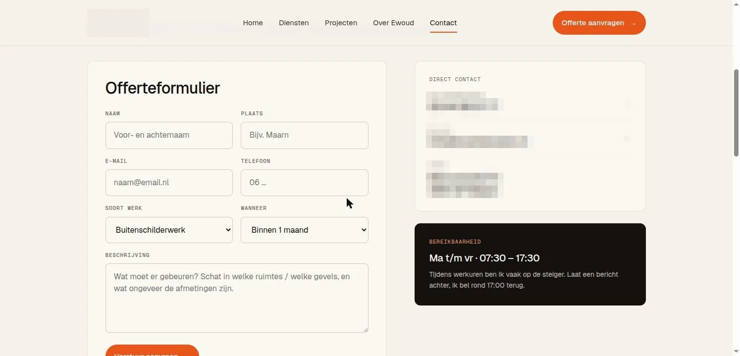 Contactformulier direct in je CRM