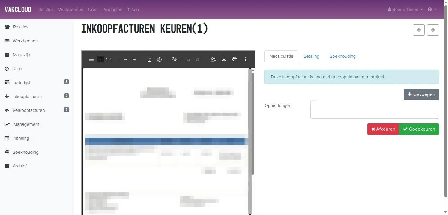 Inkoopfacturen keuren vóór je betaalt
