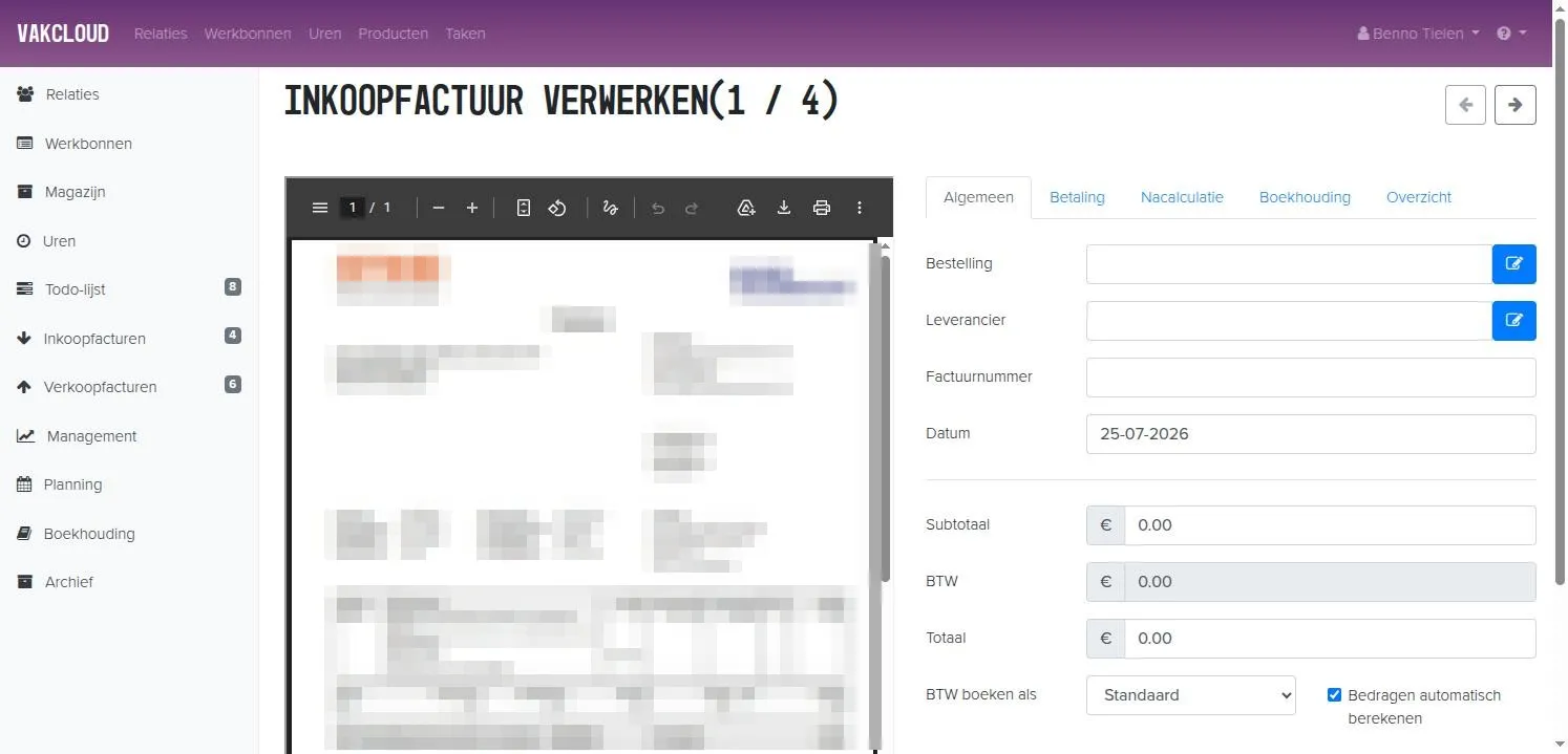 Inkoopfacturen razendsnel verwerkt